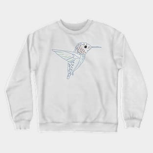 Hummingbird Line Art Design Crewneck Sweatshirt